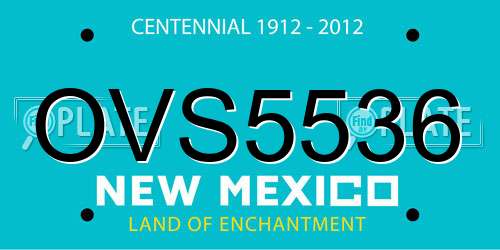 OVS5536 New Mexico License Plate