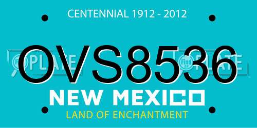 OVS8536 New Mexico License Plate
