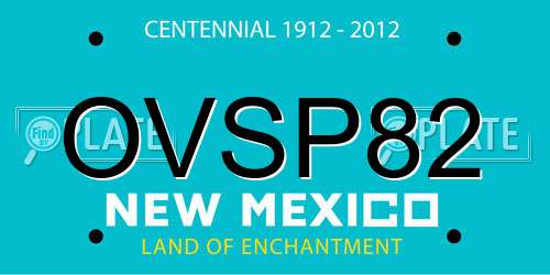 OVSP82 New Mexico License Plate