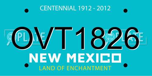 OVT1826 New Mexico License Plate