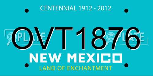 OVT1876 New Mexico License Plate