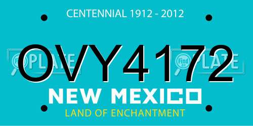 OVY4172 New Mexico License Plate