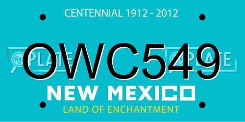 OWC549 New Mexico License Plate