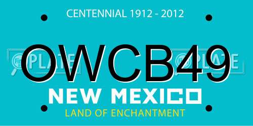 OWCB49 New Mexico License Plate