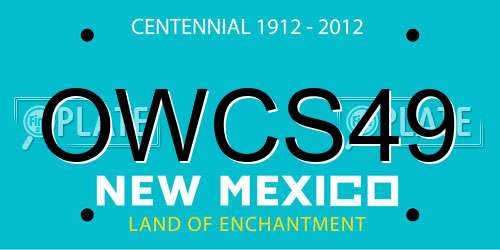 OWCS49 New Mexico License Plate
