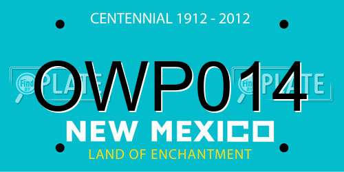 OWP014 New Mexico License Plate