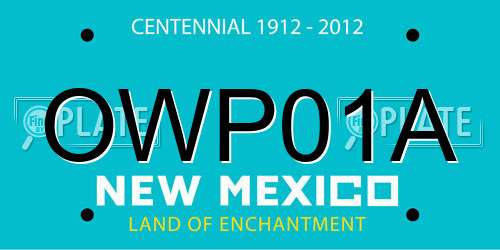 OWP01A New Mexico License Plate