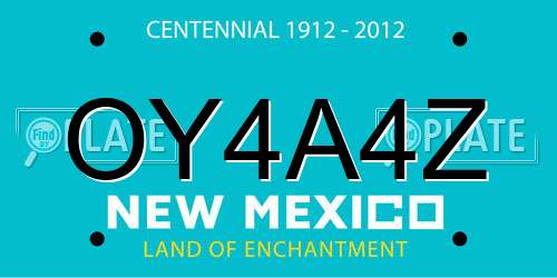 OY4A4Z New Mexico License Plate