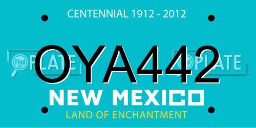 OYA442 New Mexico License Plate