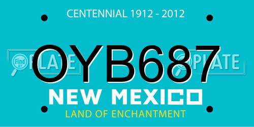 OYB687 New Mexico License Plate