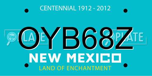 OYB68Z New Mexico License Plate
