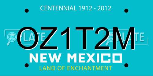 OZ1T2M New Mexico License Plate