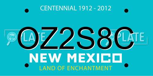 OZ2S8C New Mexico License Plate