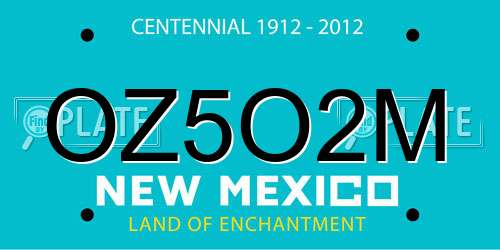 OZ5O2M New Mexico License Plate