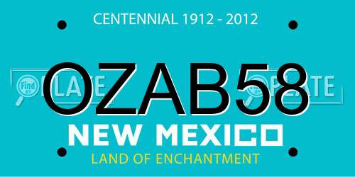 OZAB58 New Mexico License Plate