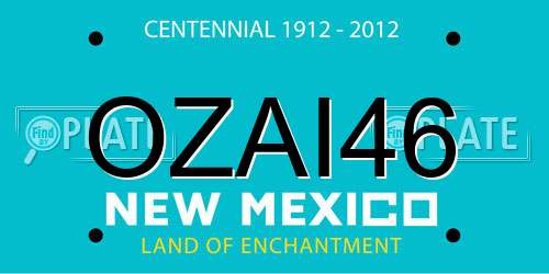 OZAI46 New Mexico License Plate