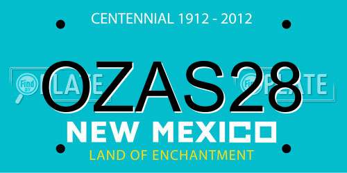 OZAS28 New Mexico License Plate