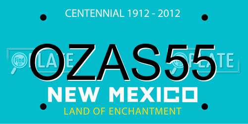 OZAS55 New Mexico License Plate