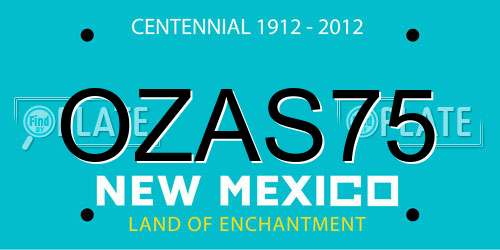 OZAS75 New Mexico License Plate