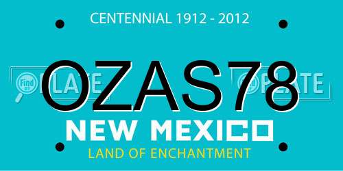 OZAS78 New Mexico License Plate