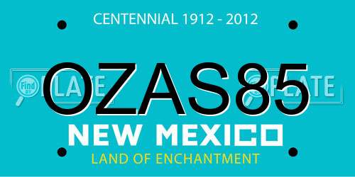 OZAS85 New Mexico License Plate