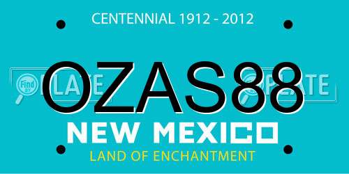 OZAS88 New Mexico License Plate
