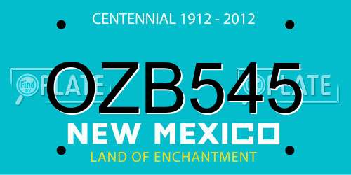 OZB545 New Mexico License Plate