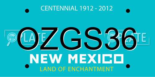 OZGS36 New Mexico License Plate