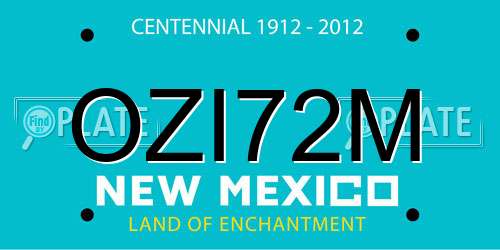 OZI72M New Mexico License Plate