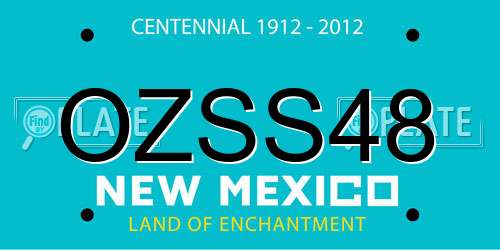 OZSS48 New Mexico License Plate