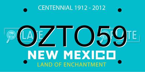 OZTO59 New Mexico License Plate