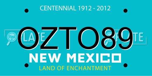 OZTO89 New Mexico License Plate