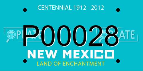 P00028 New Mexico License Plate