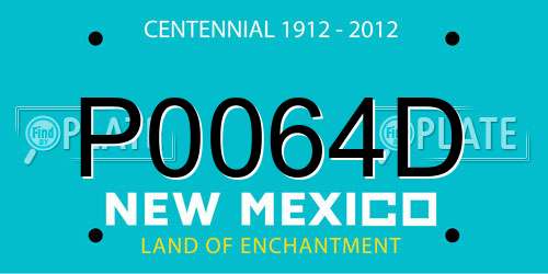 P0064D New Mexico License Plate