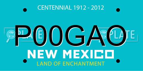 P00GAO New Mexico License Plate