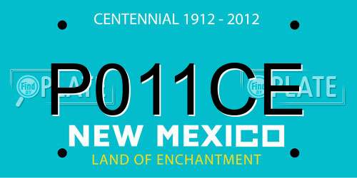 P011CE New Mexico License Plate
