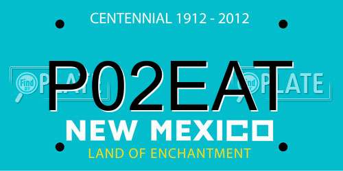 P02EAT New Mexico License Plate