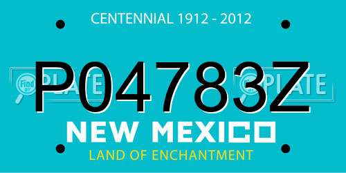 P04783Z New Mexico License Plate