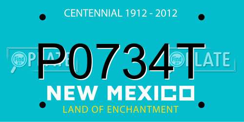 P0734T New Mexico License Plate