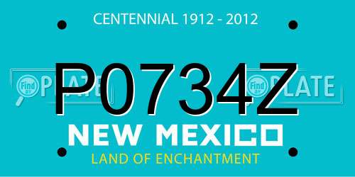 P0734Z New Mexico License Plate