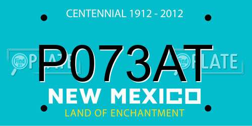 P073AT New Mexico License Plate
