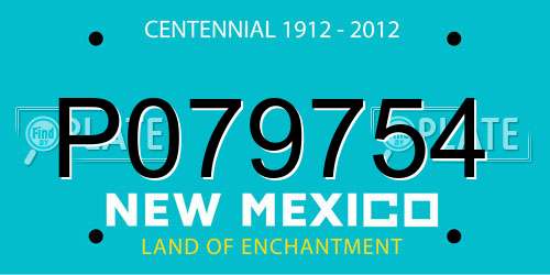 P079754 New Mexico License Plate