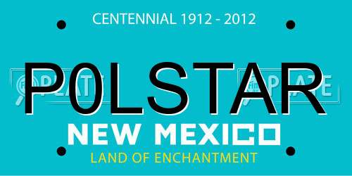 P0LSTAR New Mexico License Plate