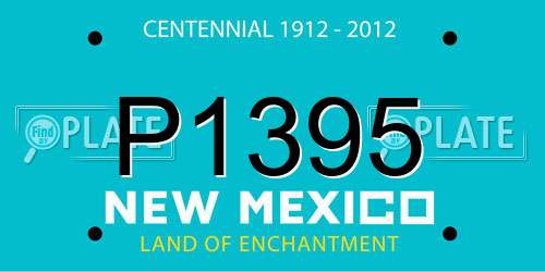 P1395 New Mexico License Plate