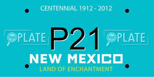 P21 New Mexico License Plate