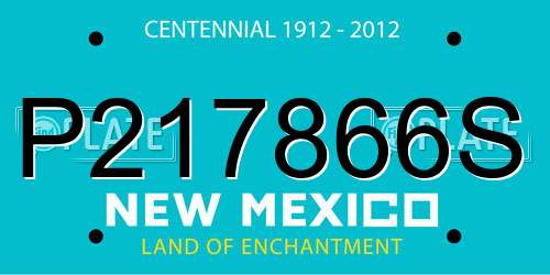 P217866S New Mexico License Plate