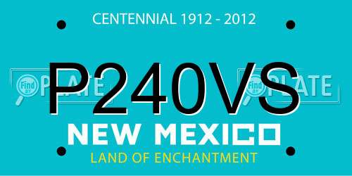 P240VS New Mexico License Plate