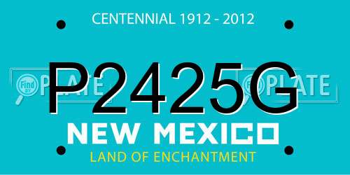 P2425G New Mexico License Plate