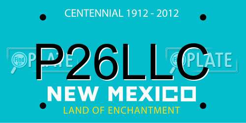 P26LLC New Mexico License Plate