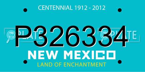 P326334 New Mexico License Plate